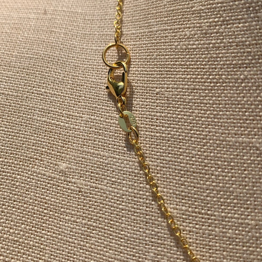 NWT Sterling Silver Plated Chain, Enamel Rose Flower Alloy Charm Neckkace - Picture 15 of 15